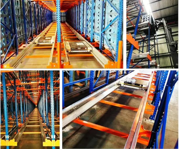 Tire Warehouse Automatic Double Deep Radio Shuttle Pallet Racking Multi Level Shuttle Racking