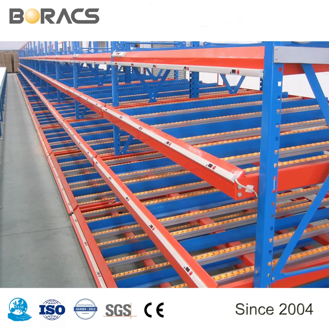 Cheap Steel Fifo Gravity Pallet Rack, Gravity Pipe Flow Through Racking Metal Roller Racking From China Supplier